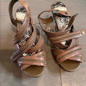 Gianni Bini Brown Strappy Heels